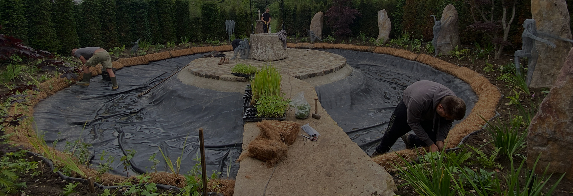 bespoke manmade lake landscaping project