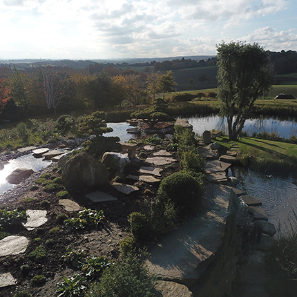 Lake and Waterfall